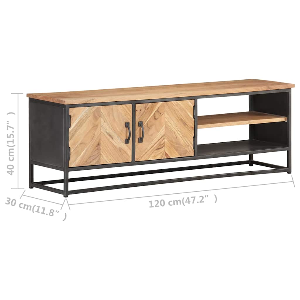 323524 vidaXL TV Cabinet 120x30x40 cm Solid Acacia Wood