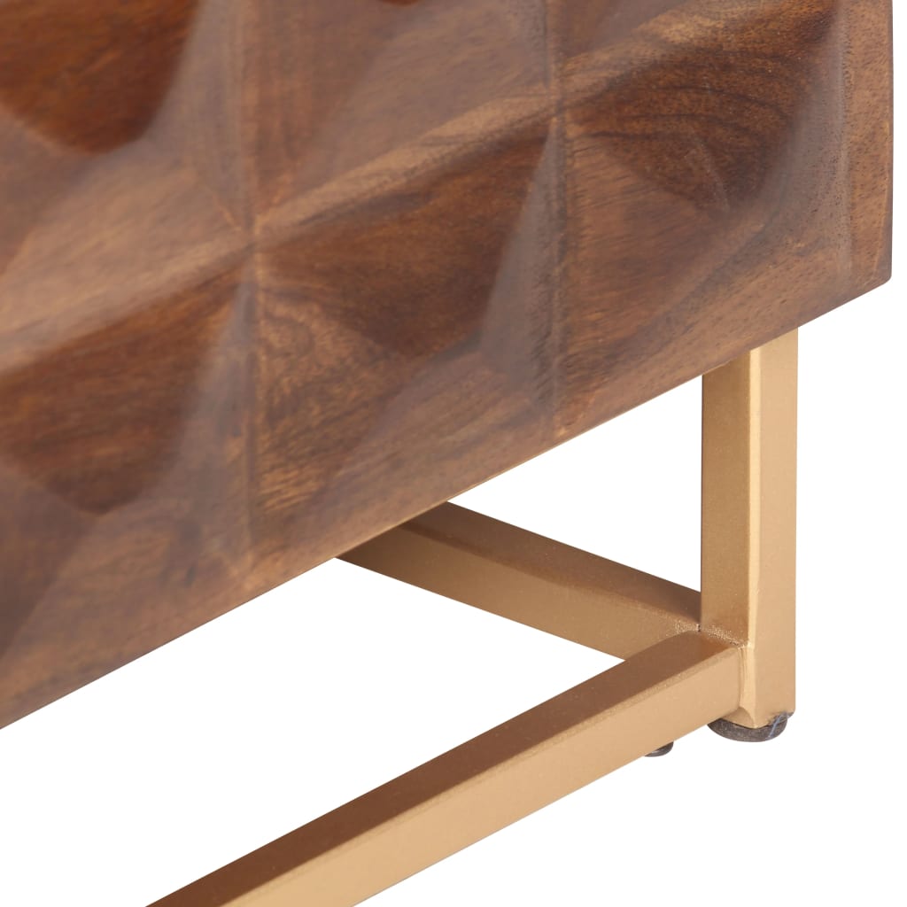 TV Cabinet 124x29x45 cm Solid Mango Wood