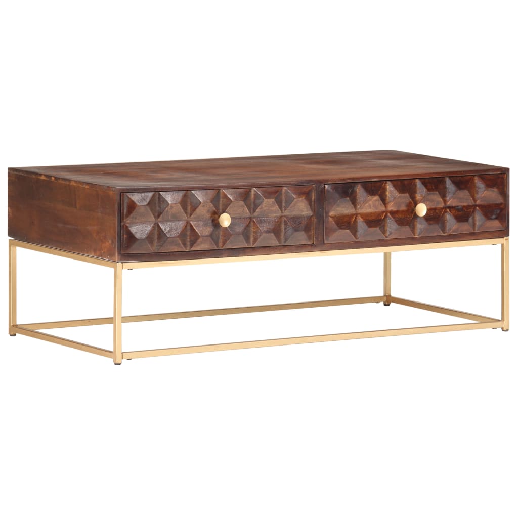 Coffee Table 112x50x40 cm Solid Mango Wood