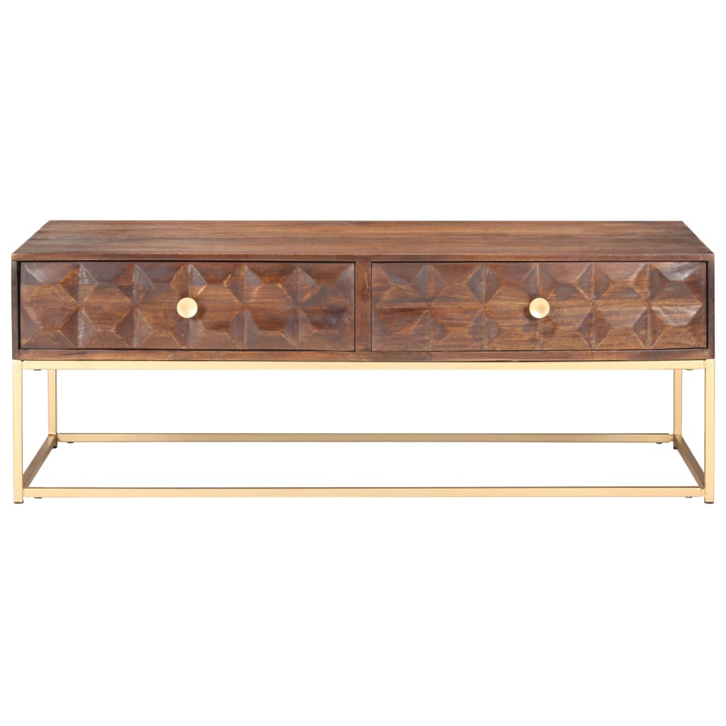 Coffee Table 112x50x40 cm Solid Mango Wood
