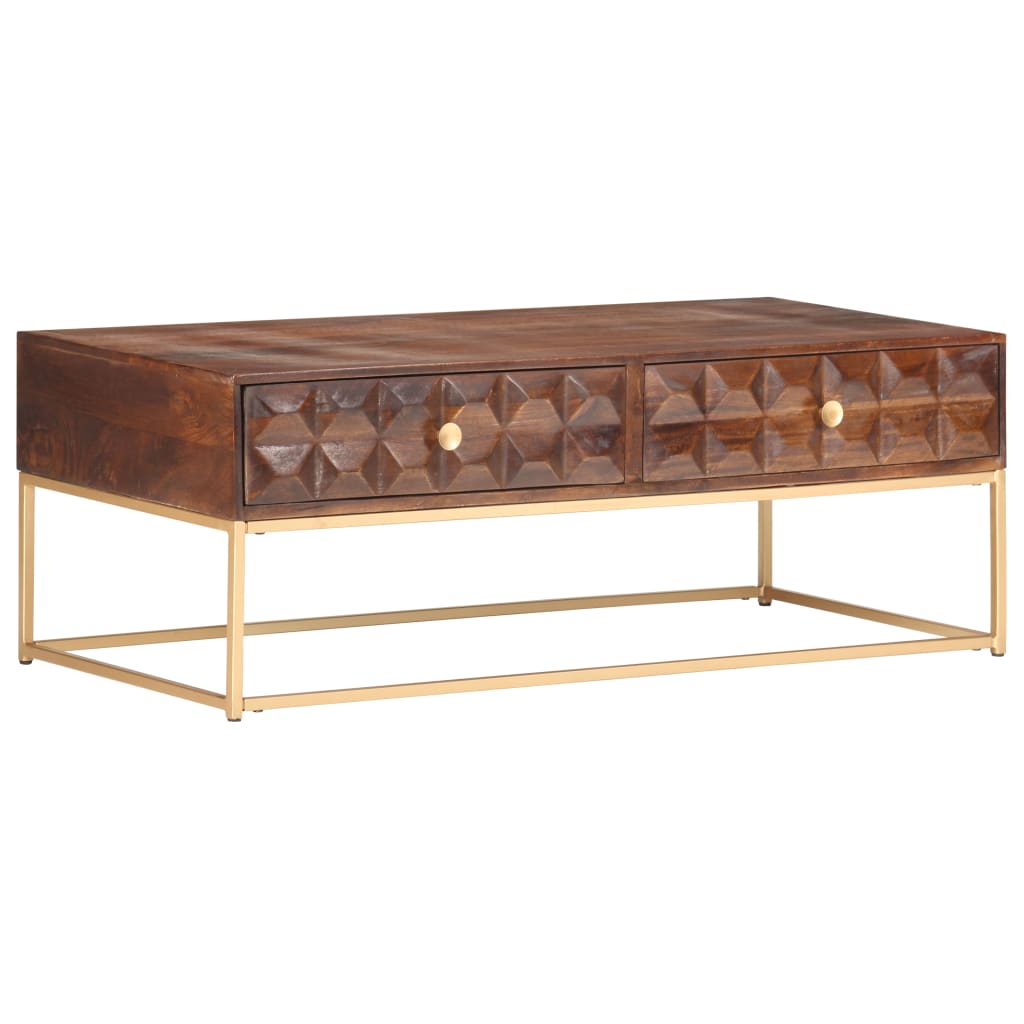 Coffee Table 112x50x40 cm Solid Mango Wood