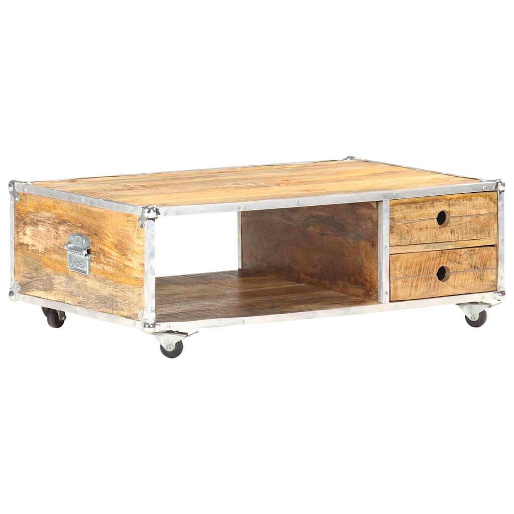323408 vidaXL Coffee Table 89x59x33 cm Solid Rough Mango Wood