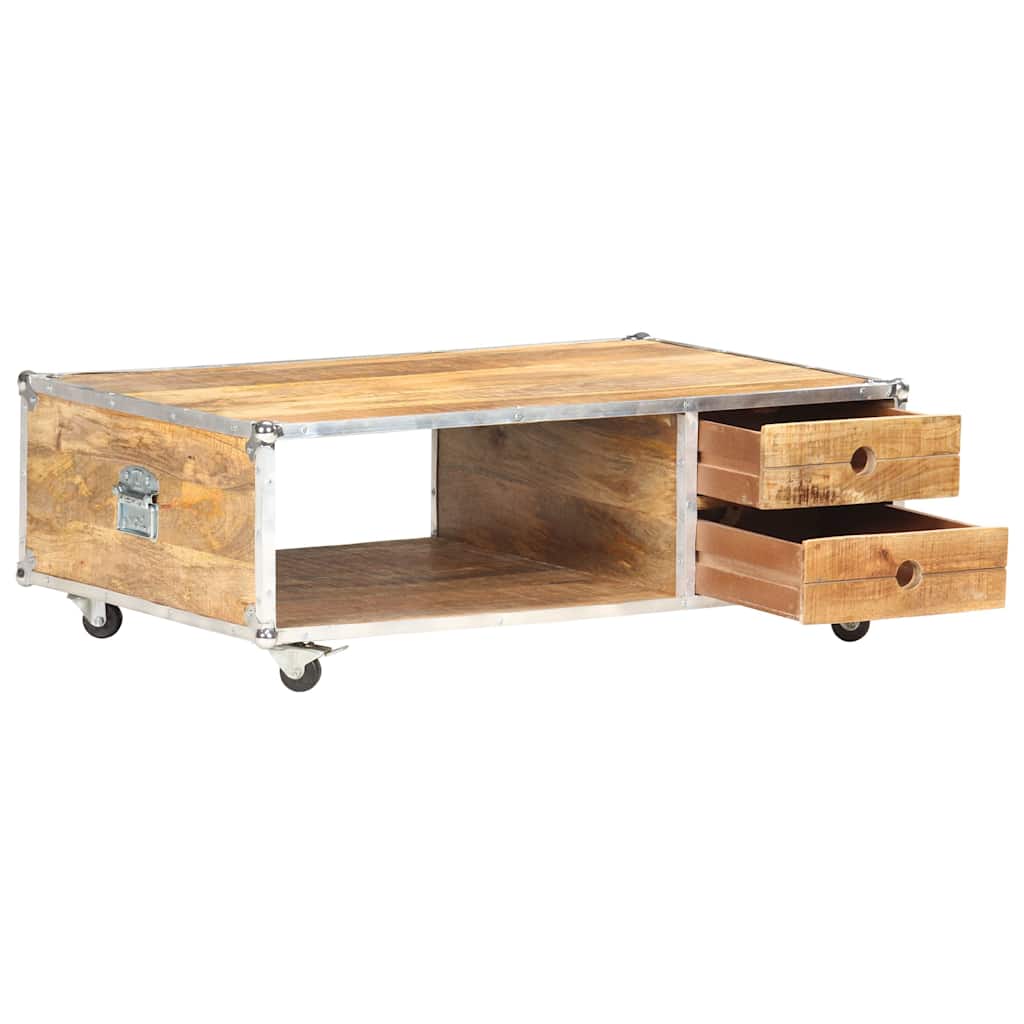 323408 vidaXL Coffee Table 89x59x33 cm Solid Rough Mango Wood