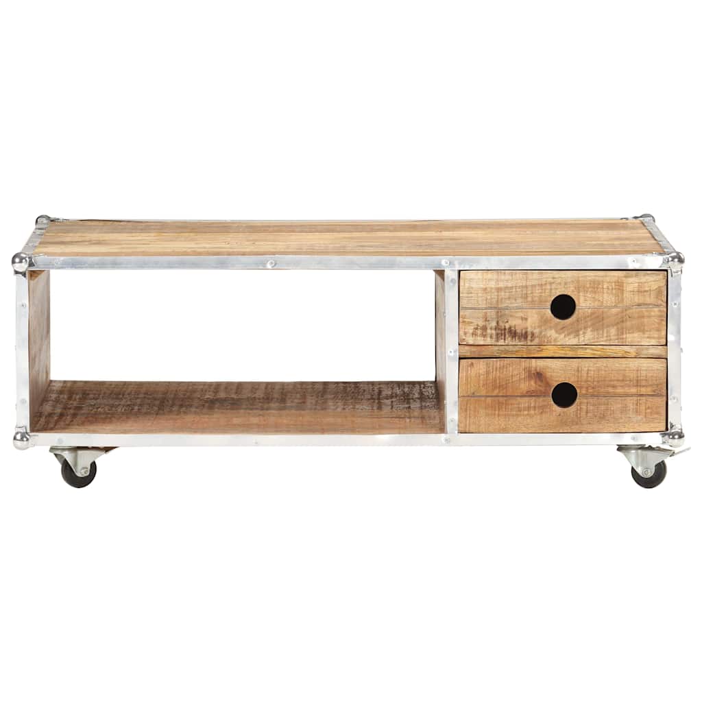 323408 vidaXL Coffee Table 89x59x33 cm Solid Rough Mango Wood