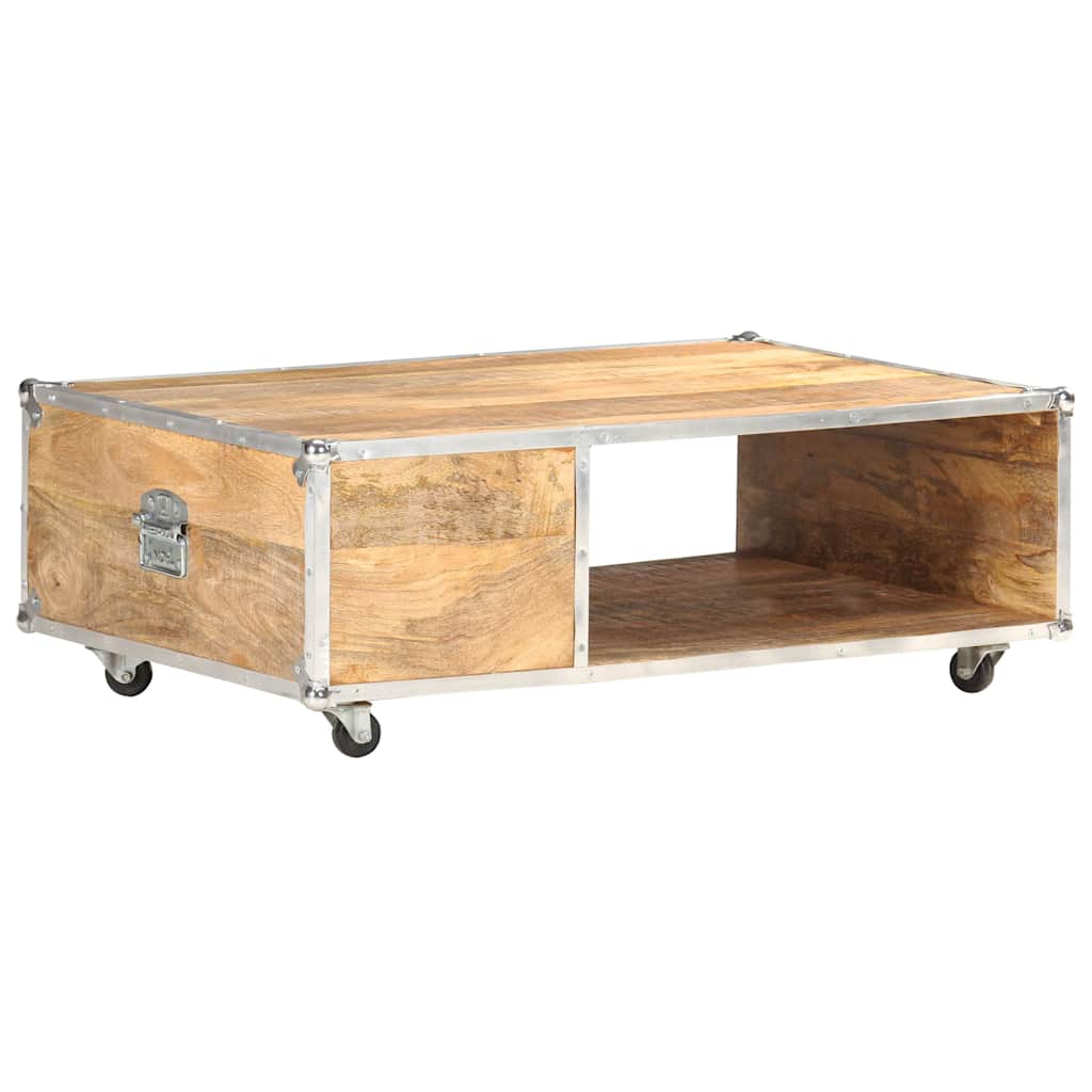 323408 vidaXL Coffee Table 89x59x33 cm Solid Rough Mango Wood