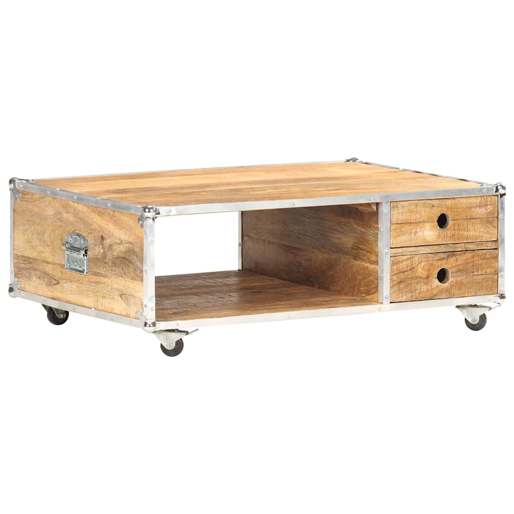 323408 vidaXL Coffee Table 89x59x33 cm Solid Rough Mango Wood