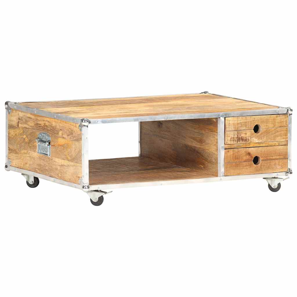 323408 vidaXL Coffee Table 89x59x33 cm Solid Rough Mango Wood