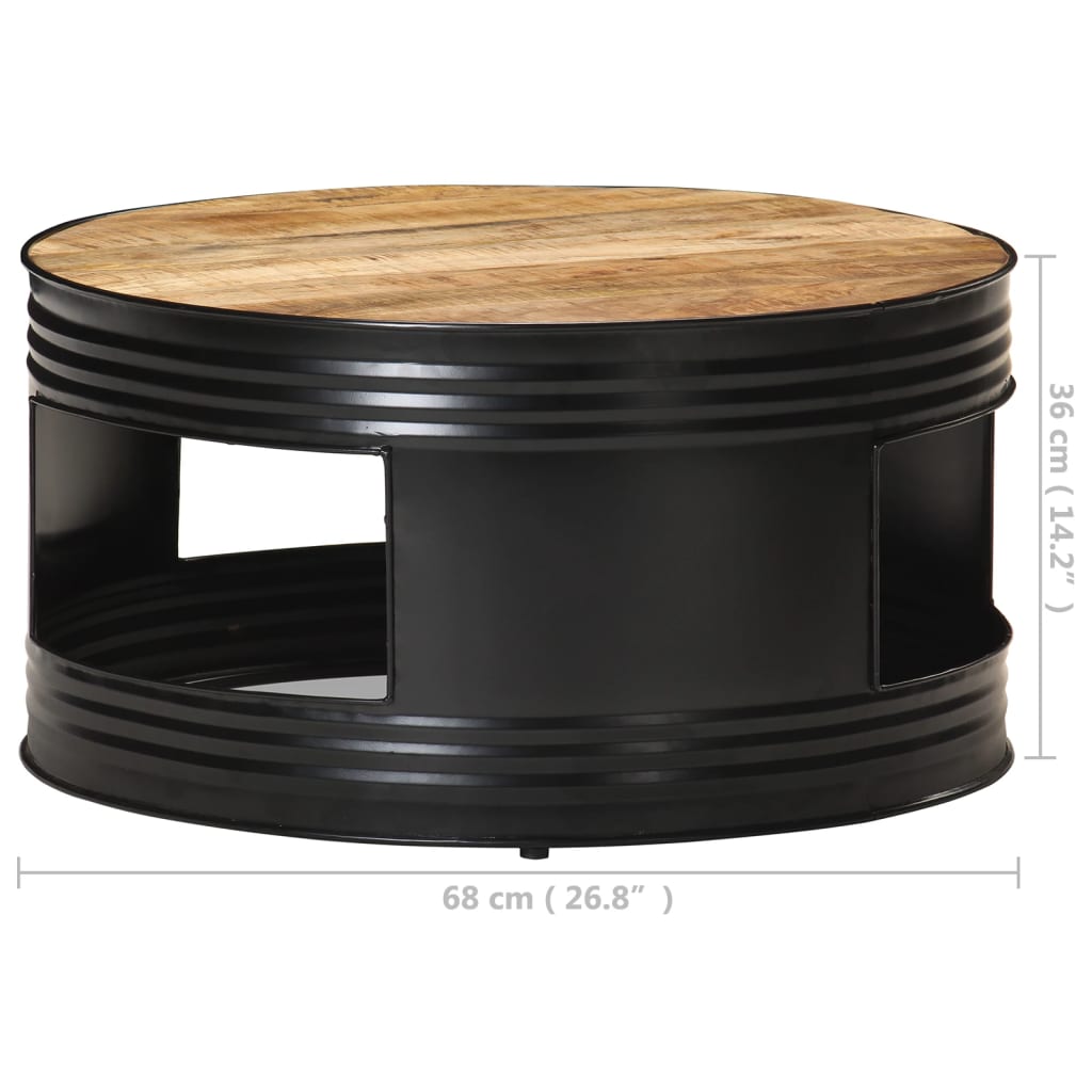 Coffee Table | Black and Natural Wood