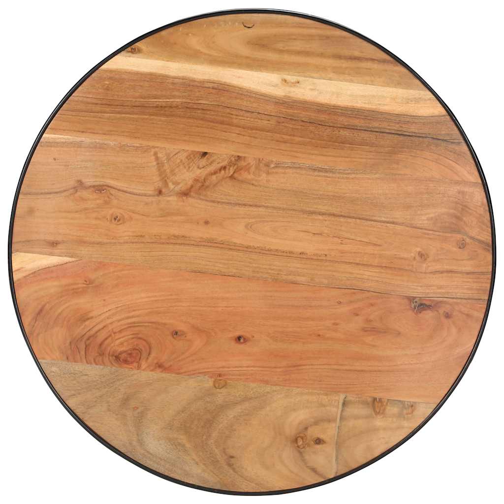 321933 vidaXL Coffee Table Black 68x68x36 cm Solid Acacia Wood