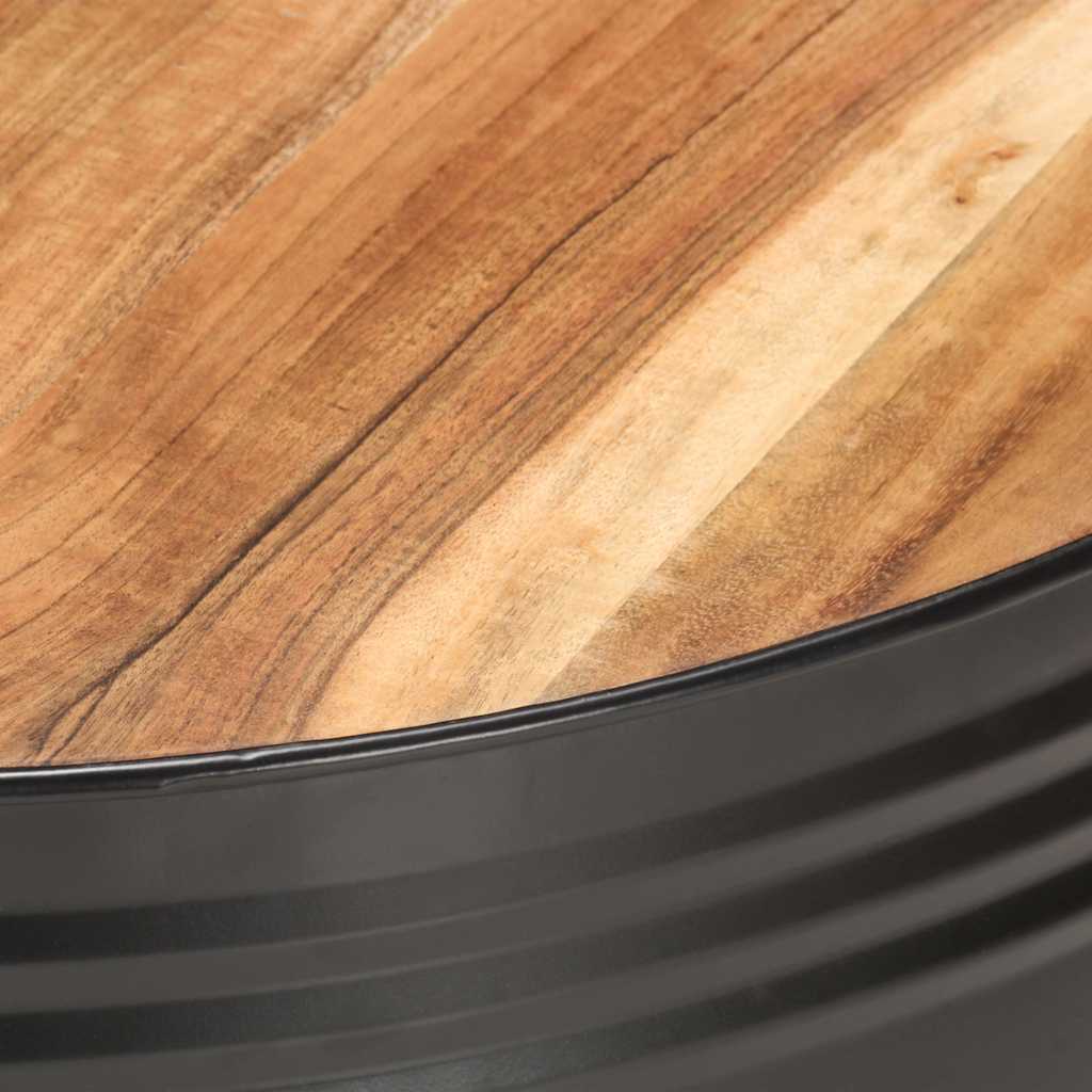 321933 vidaXL Coffee Table Black 68x68x36 cm Solid Acacia Wood