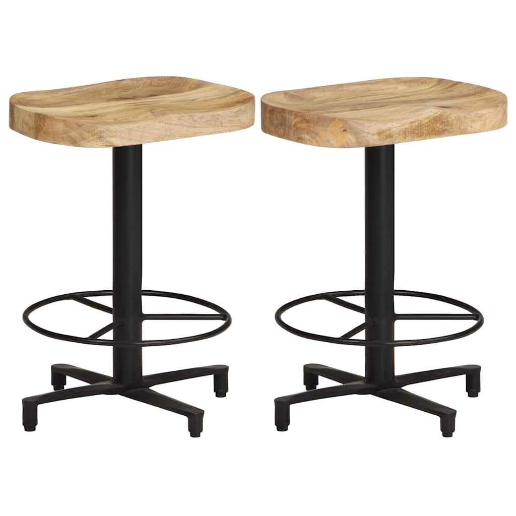 Bar Stools 2 pcs 52 cm Solid Mango Wood
