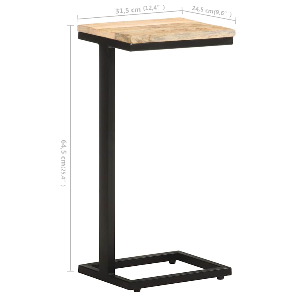 321970 vidaXL Side Tables 2 pcs 31,5x24,5x64,5 cm Rough Mango Wood