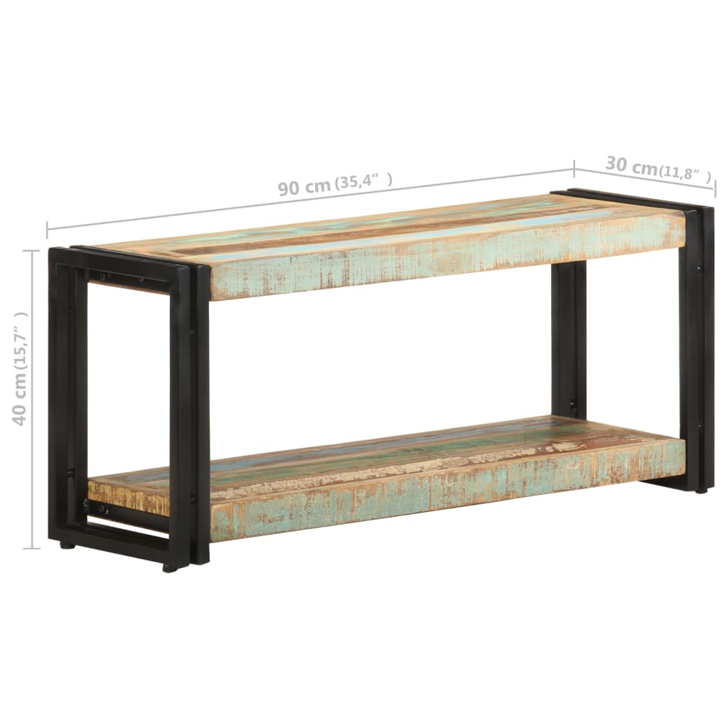 vidaXL TV Cabinet 90x30x40 cm Solid Reclaimed Wood