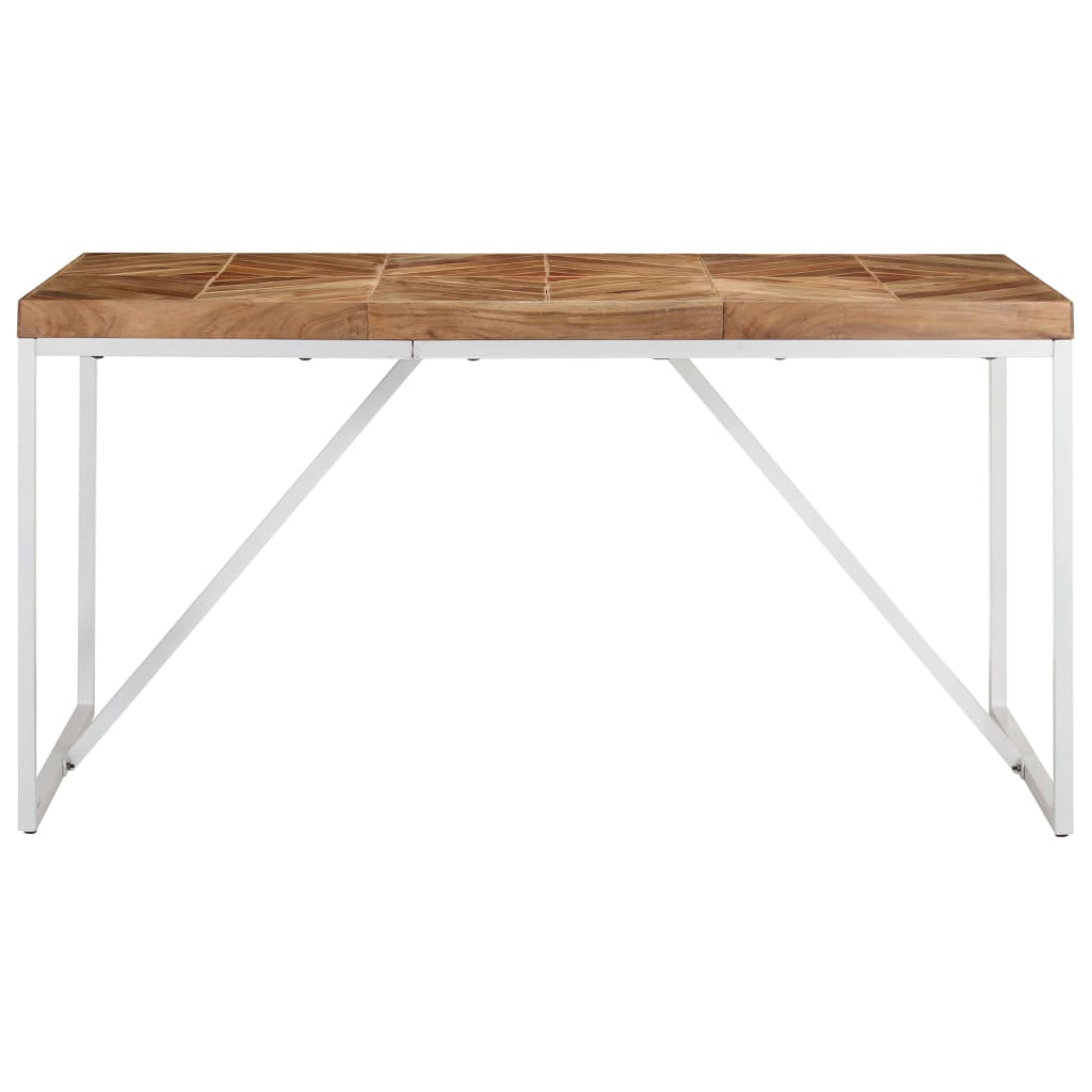 vidaXL Dining Table 140x70x76 cm Solid Acacia and Mango Wood