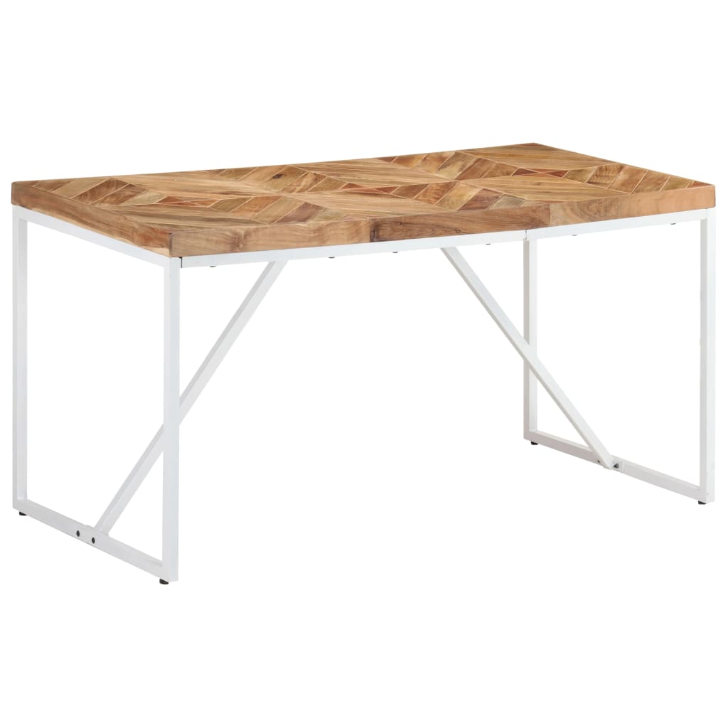 vidaXL Dining Table 140x70x76 cm Solid Acacia and Mango Wood