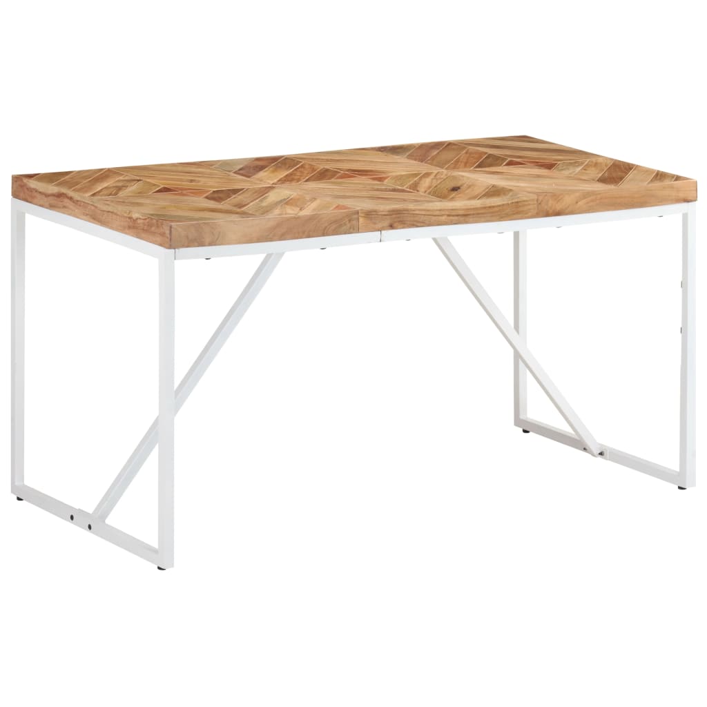 vidaXL Dining Table 140x70x76 cm Solid Acacia and Mango Wood