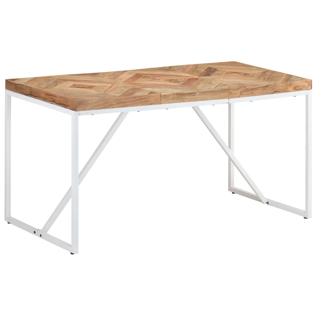 vidaXL Dining Table 140x70x76 cm Solid Acacia and Mango Wood