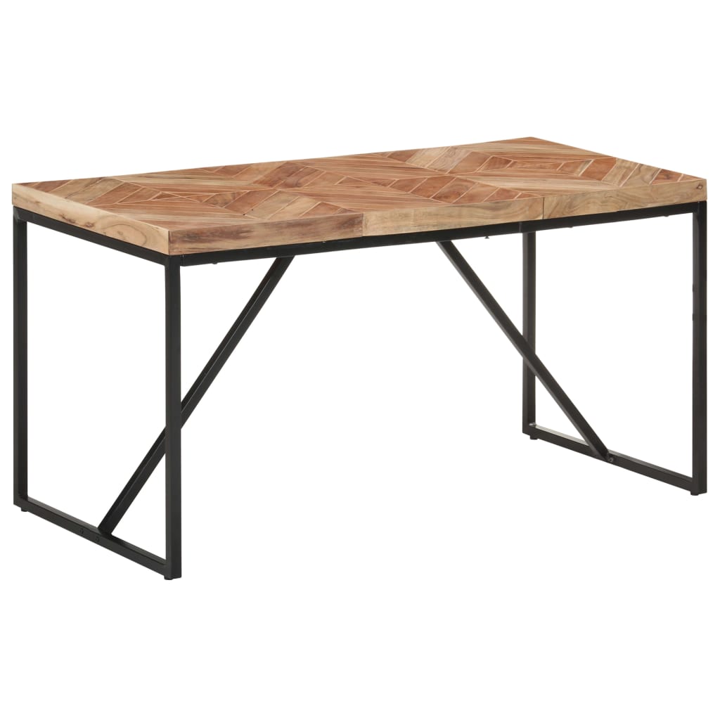 vidaXL Dining Table 140x70x76 cm Solid Acacia and Mango Wood