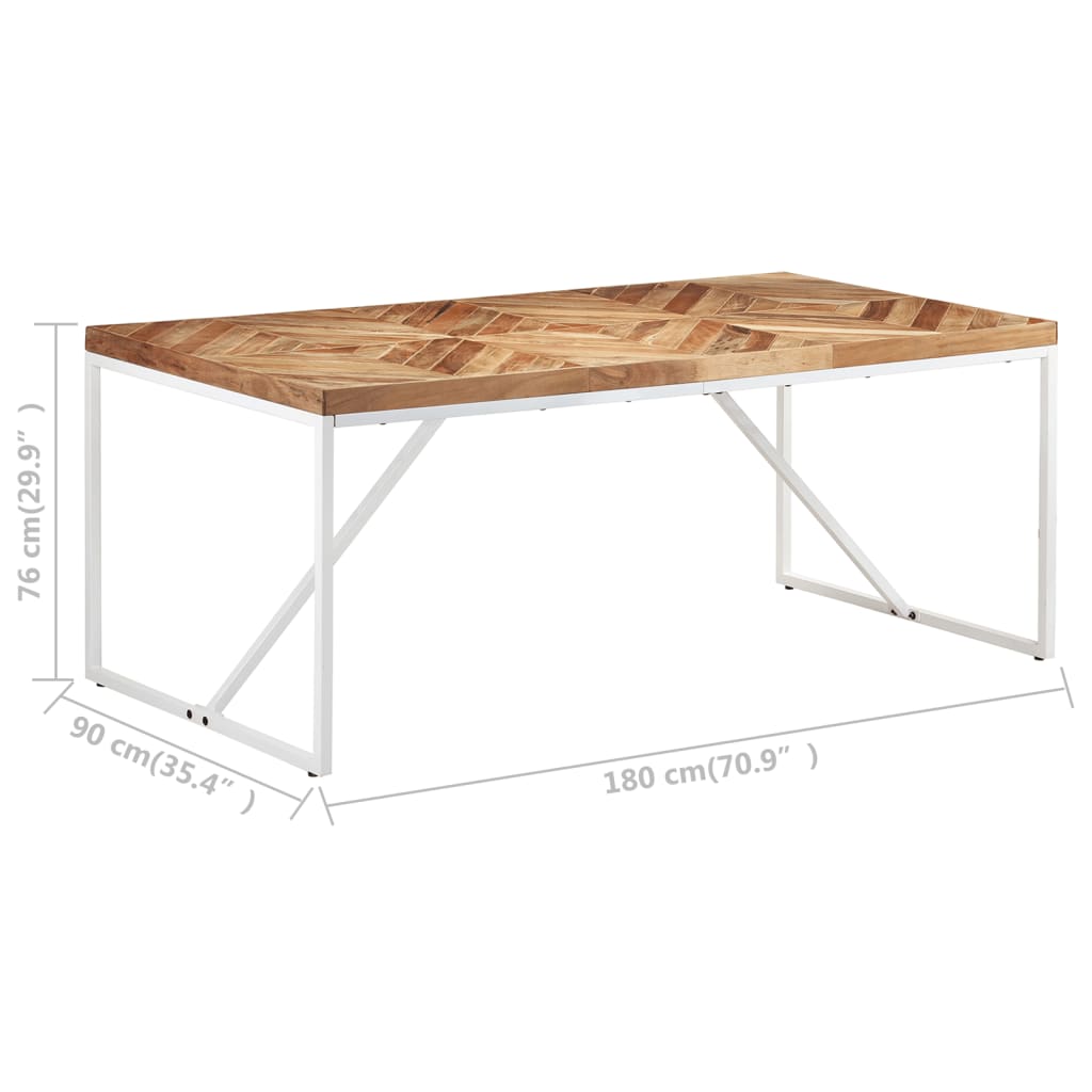 Eettafel 180x90x76 cm massief acacia- en mangohout