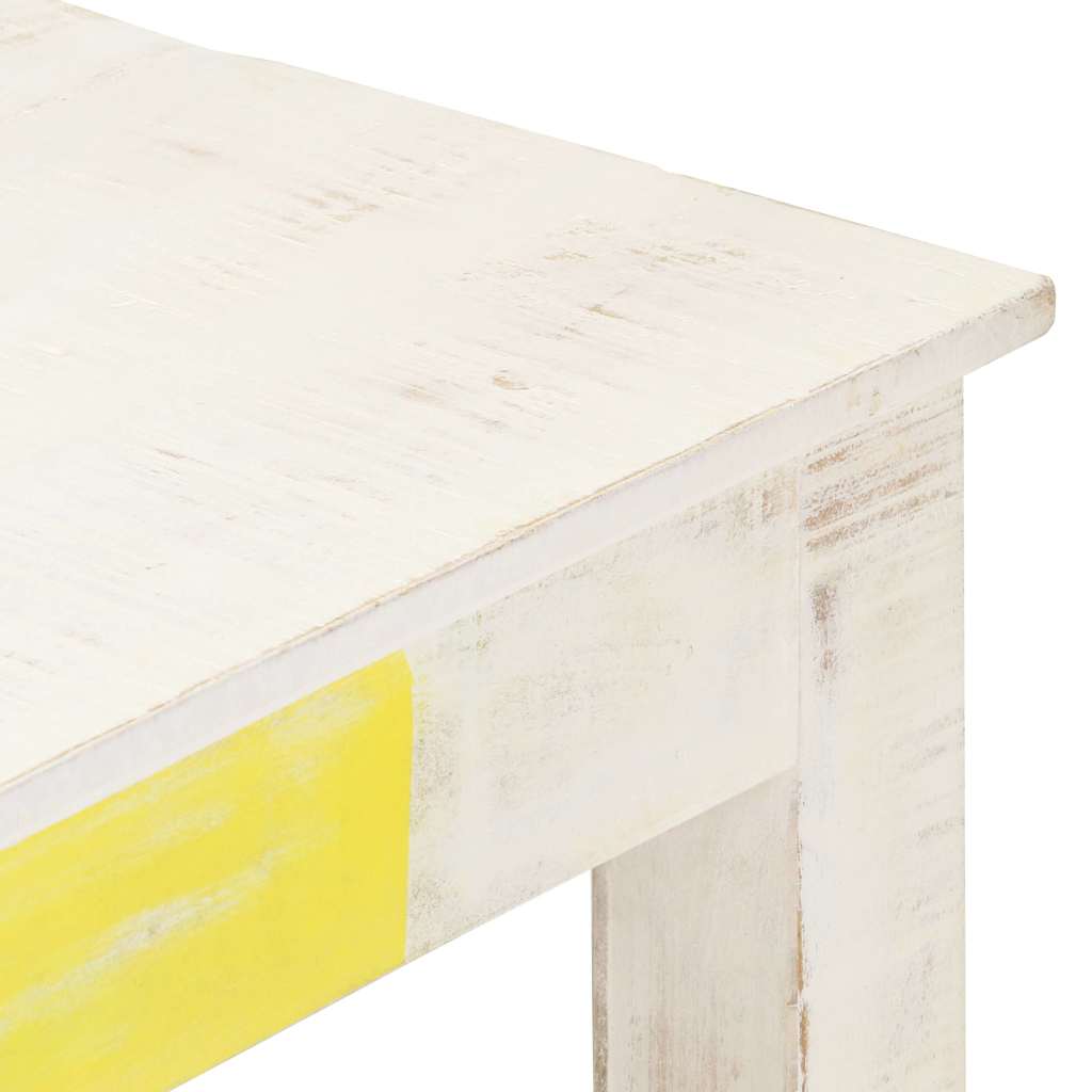 323555 vidaXL Coffee Table White 110x60x45 cm Solid Mango Wood