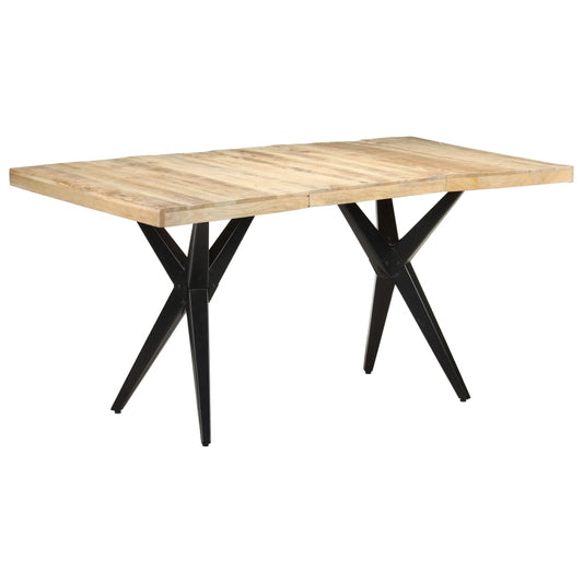 vidaXL Dining Table 160x80x76 cm Rough Mango Wood