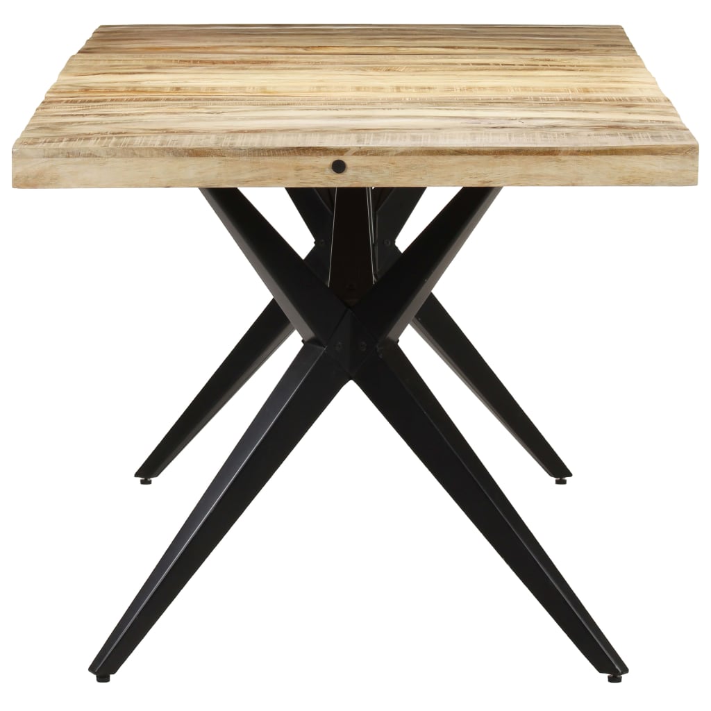 vidaXL Dining Table 160x80x76 cm Rough Mango Wood