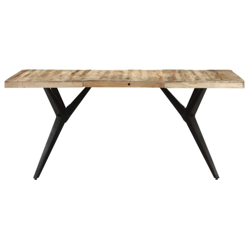 vidaXL Dining Table 160x80x76 cm Rough Mango Wood