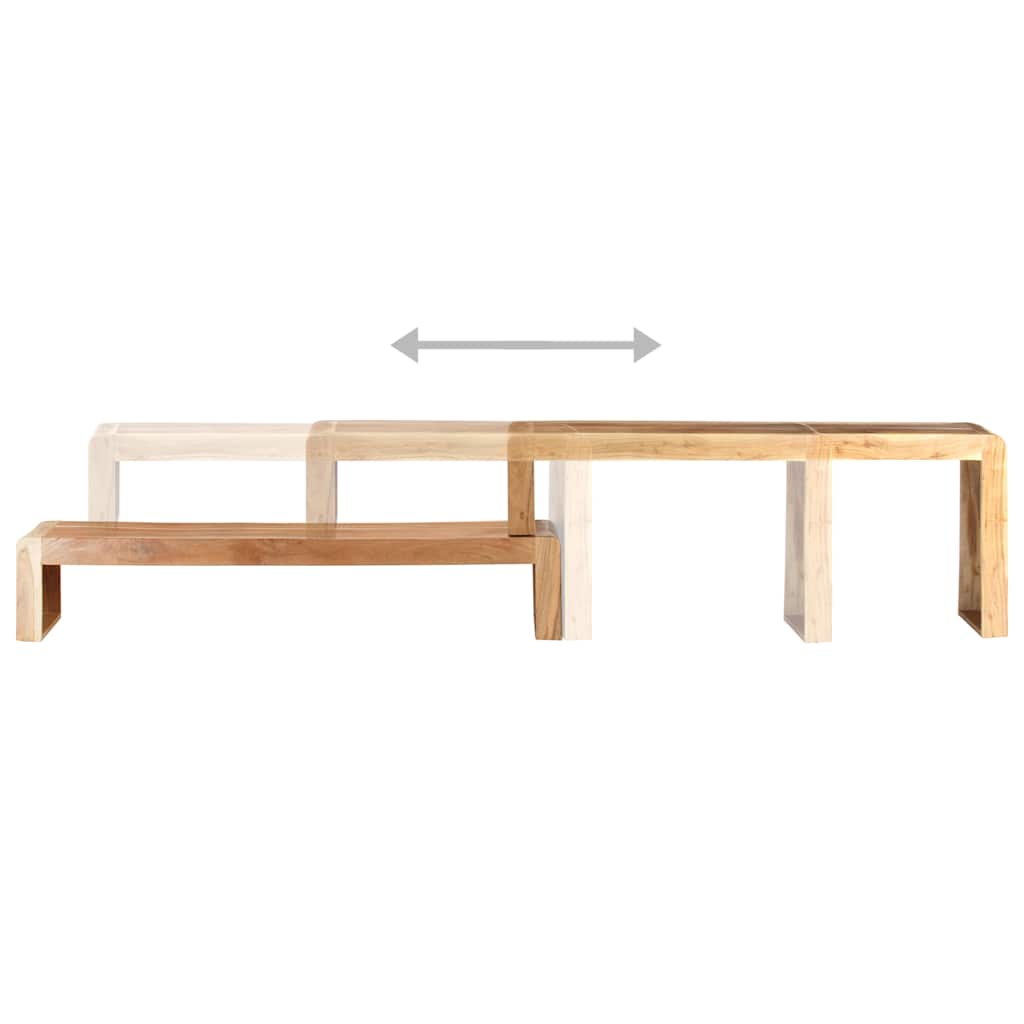 323589 vidaXL 2 Piece TV Cabinet Solid Acacia Wood