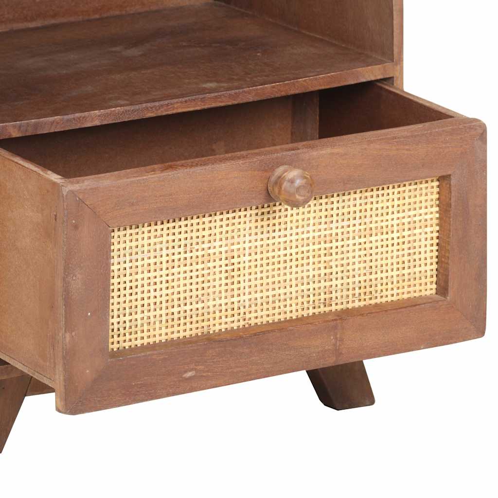 323597 vidaXL Bedside Cabinet 40x30x50 cm Solid Mango Wood