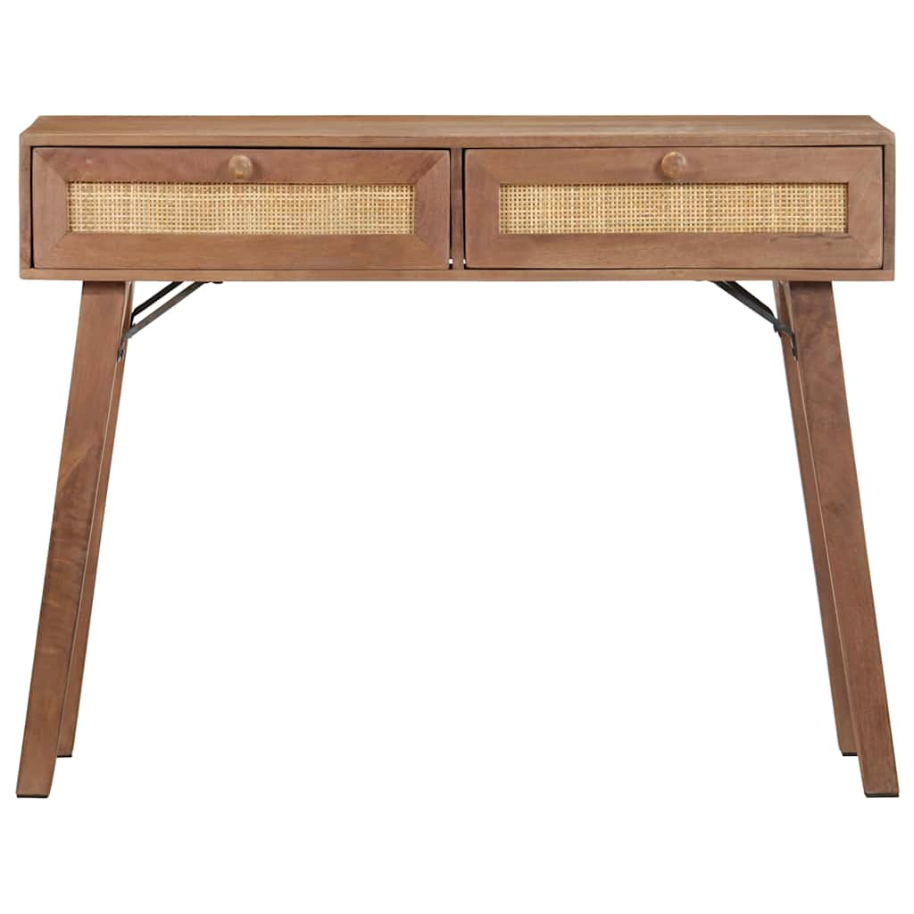 323598 vidaXL Console Table 100x35x76 cm Solid Mango Wood