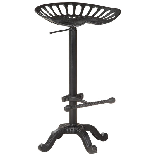 vidaXL Bar Stool Black Cast Iron