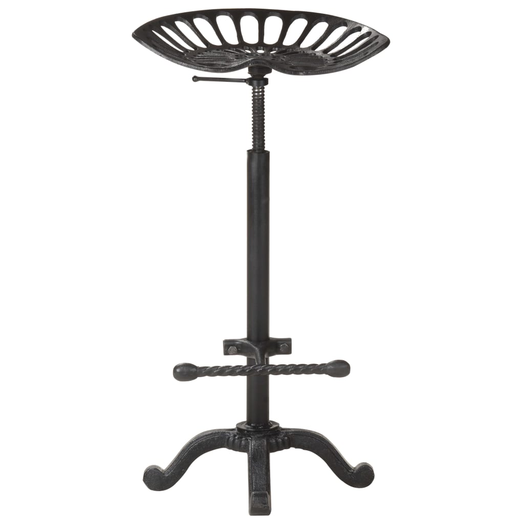 vidaXL Bar Stool Black Cast Iron