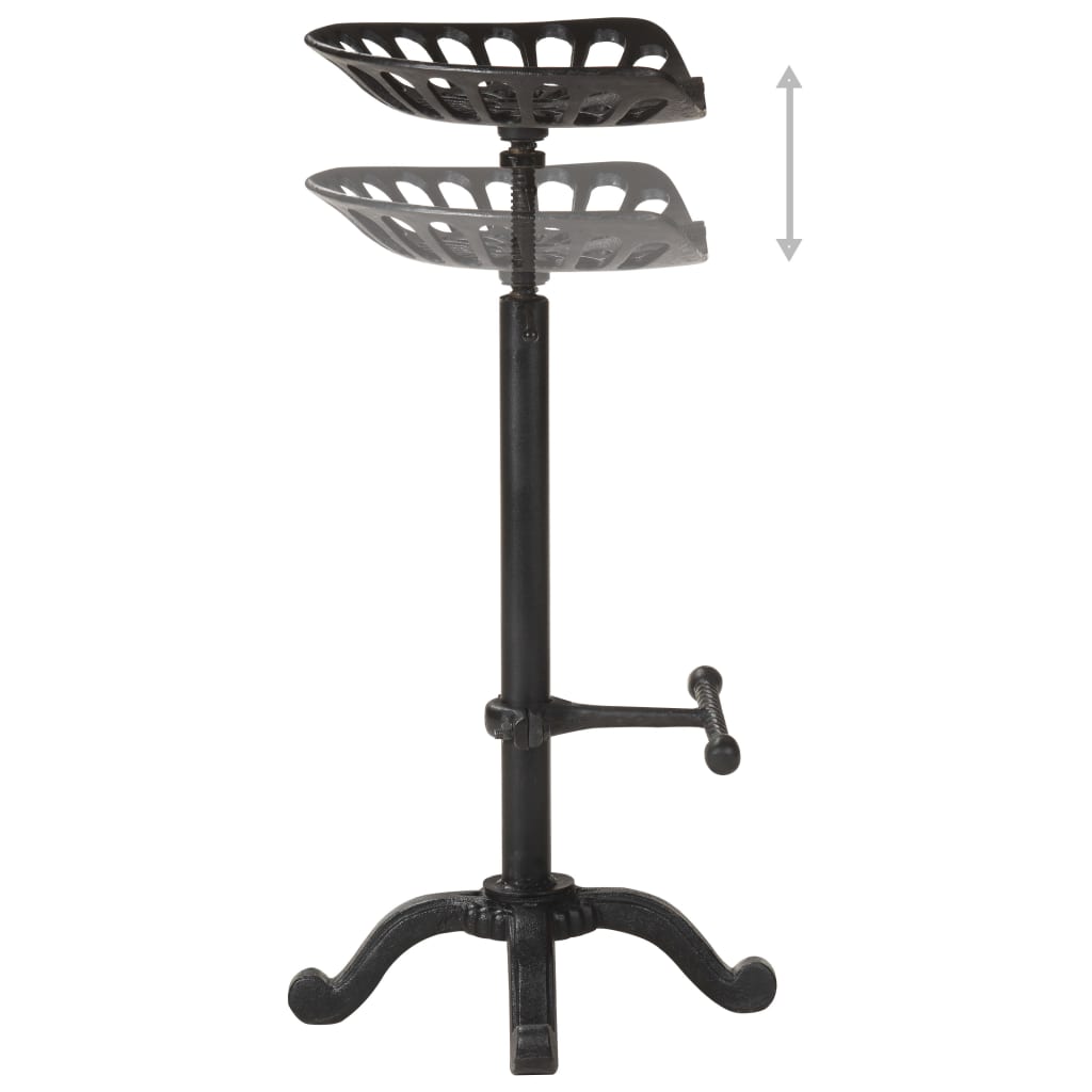 vidaXL Bar Stool Black Cast Iron