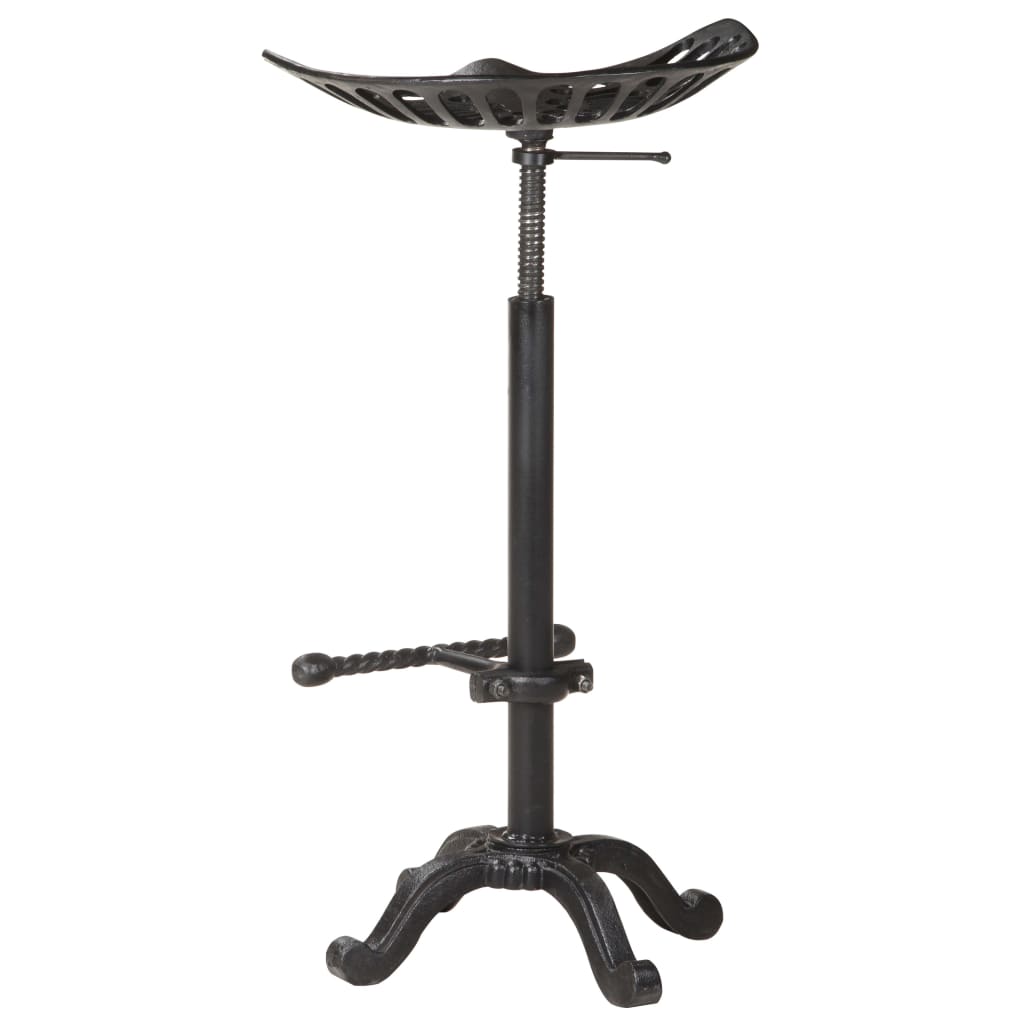 vidaXL Bar Stool Black Cast Iron