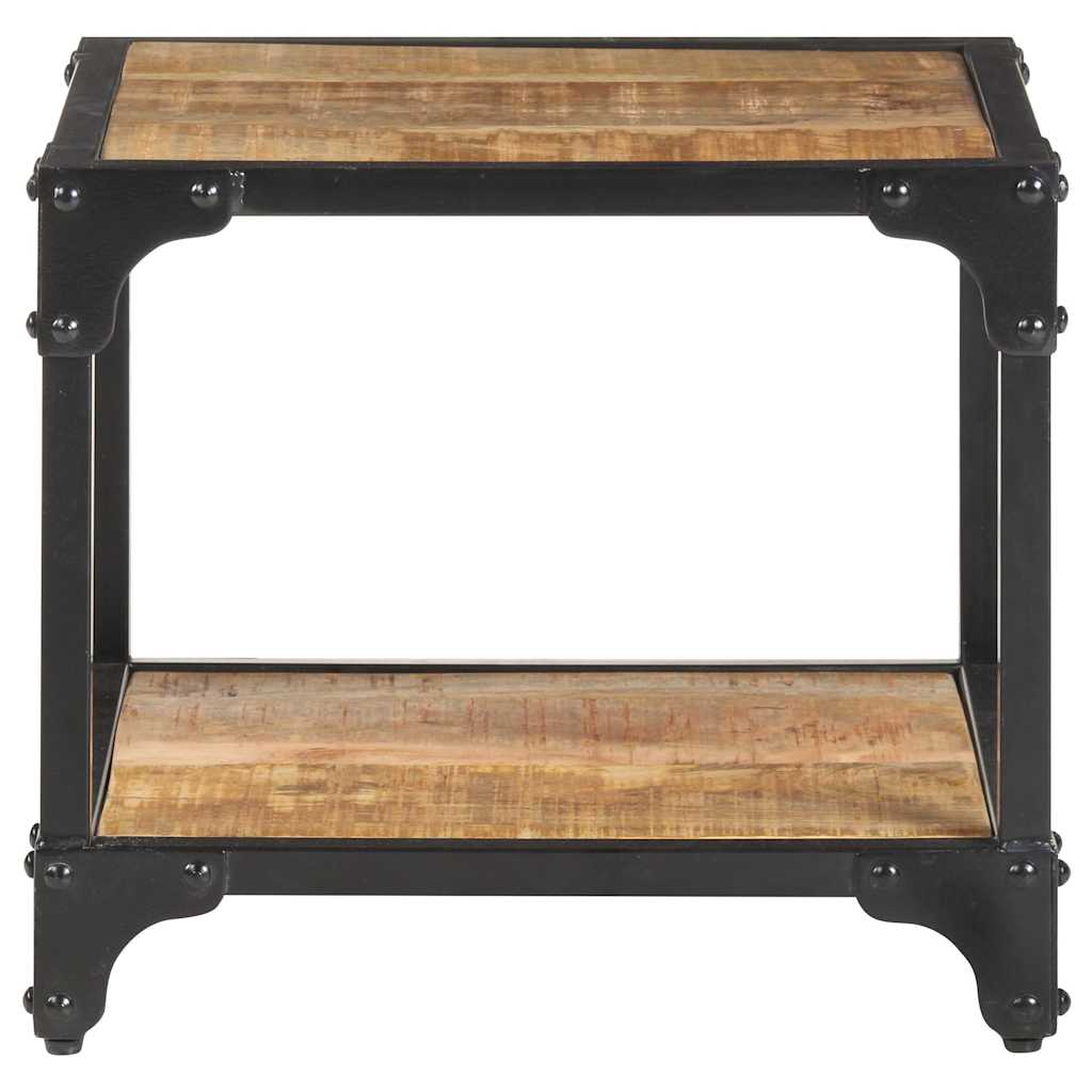 Coffee Table 40x40x36 cm Solid Rough Mango Wood