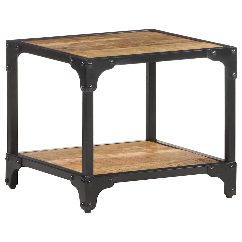 Coffee Table 40x40x36 cm Solid Rough Mango Wood