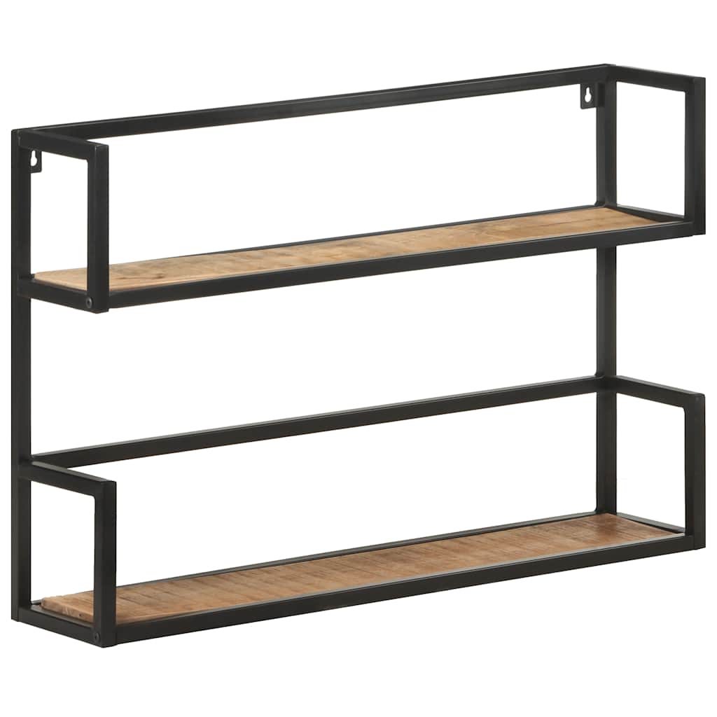 Wall Shelf 80x20x60 cm Rough Mango Wood