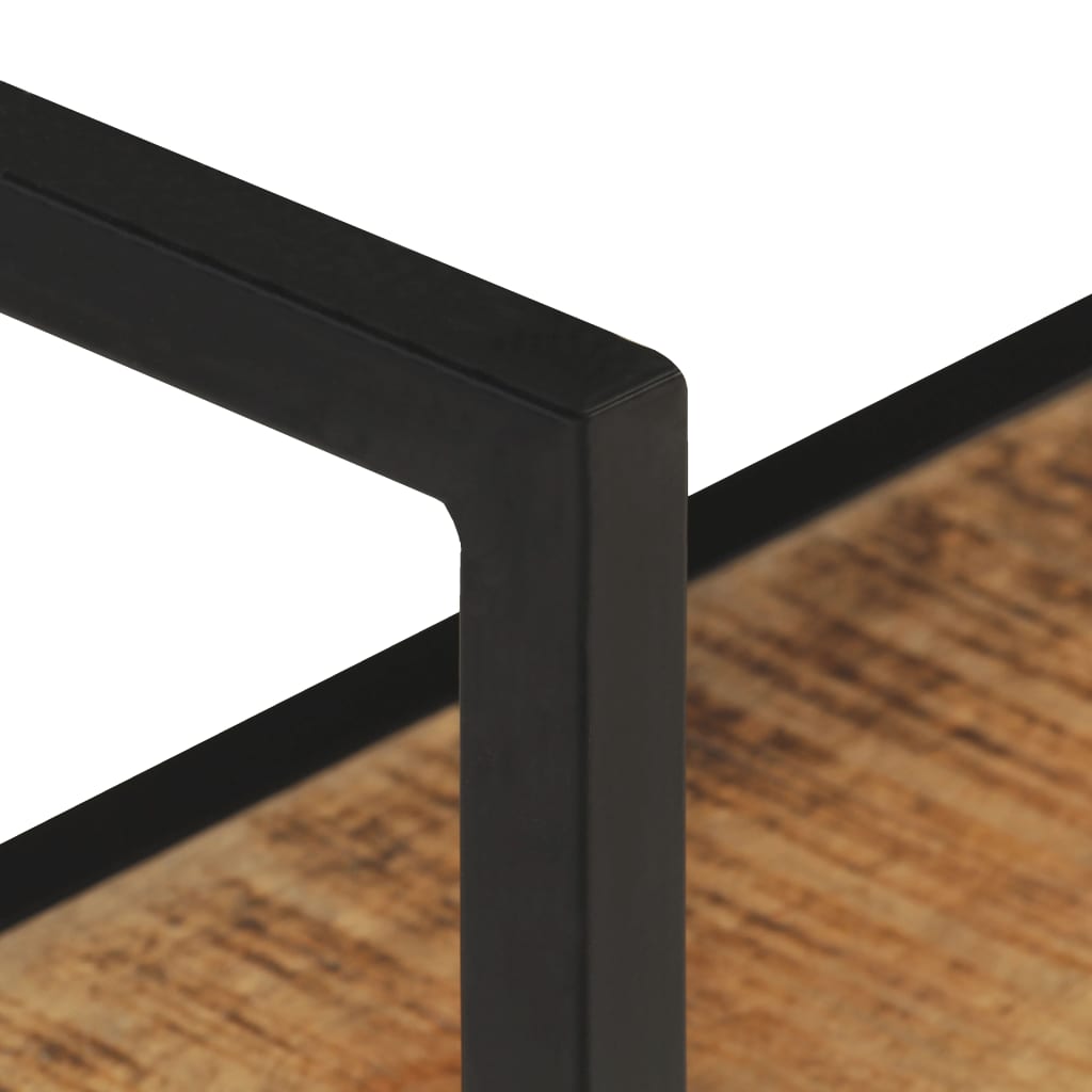 Wall Shelf 60x20x85 cm Rough Mango Wood
