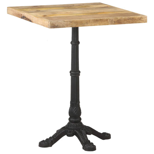 vidaXL Bistro Table 60x60x77 cm Rough Mango Wood