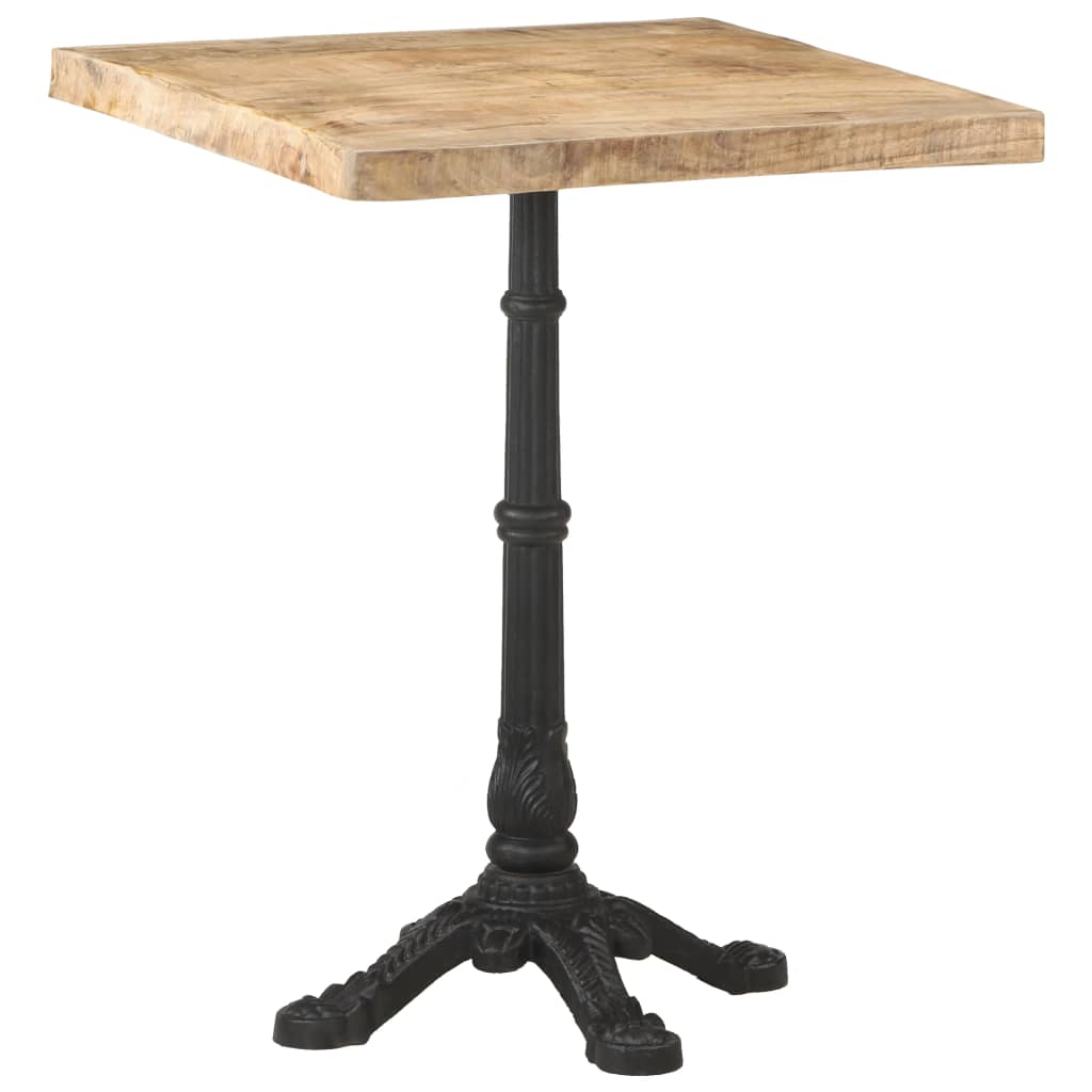 vidaXL Bistro Table 60x60x77 cm Rough Mango Wood