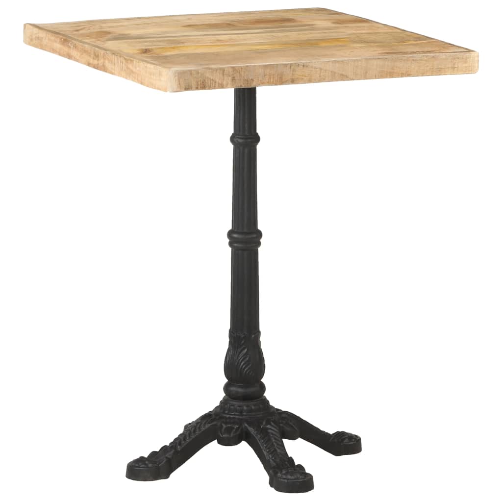 vidaXL Bistro Table 60x60x77 cm Rough Mango Wood