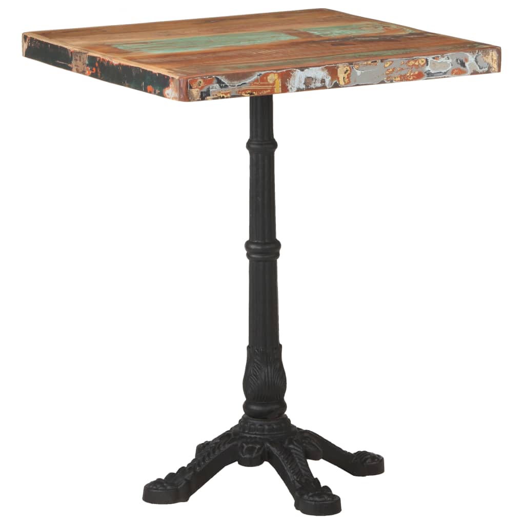 vidaXL Bistro Table 60x60x76 cm Solid Reclaimed Wood