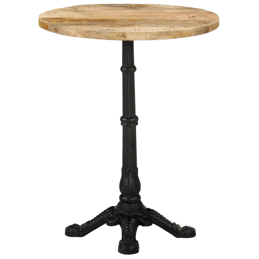 vidaXL Bistro Table Ø60x76 cm Rough Mango Wood