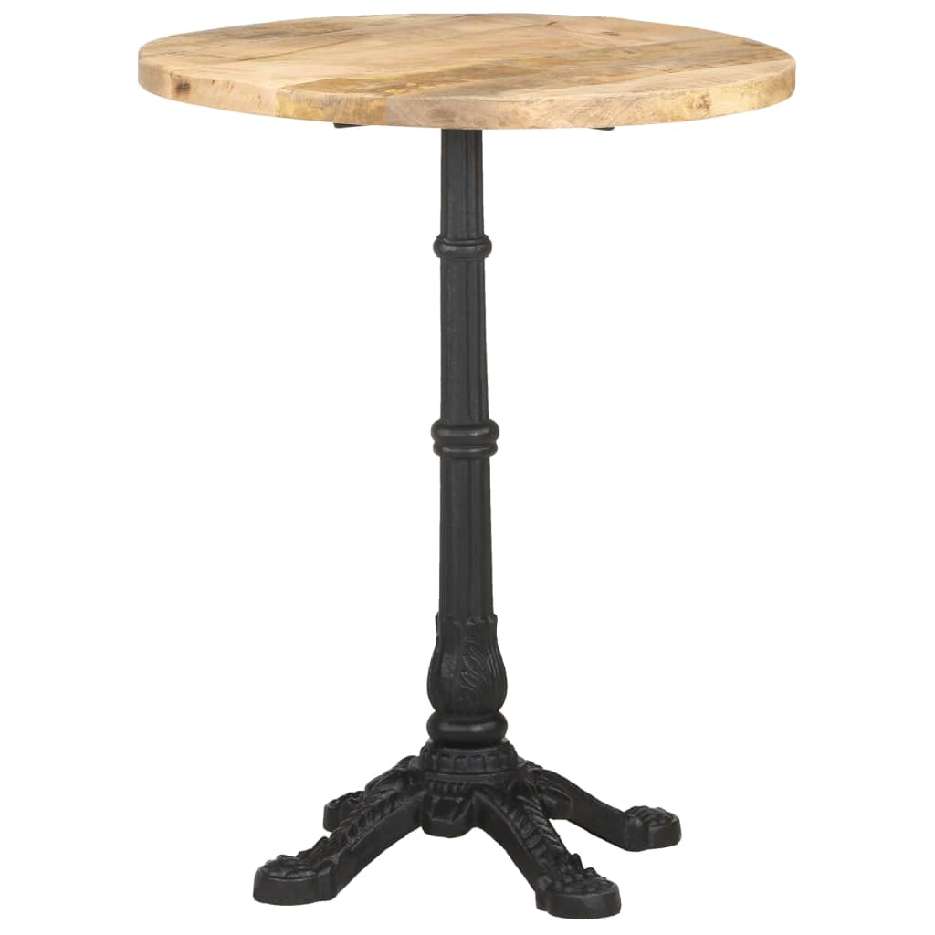 vidaXL Bistro Table Ø60x76 cm Rough Mango Wood