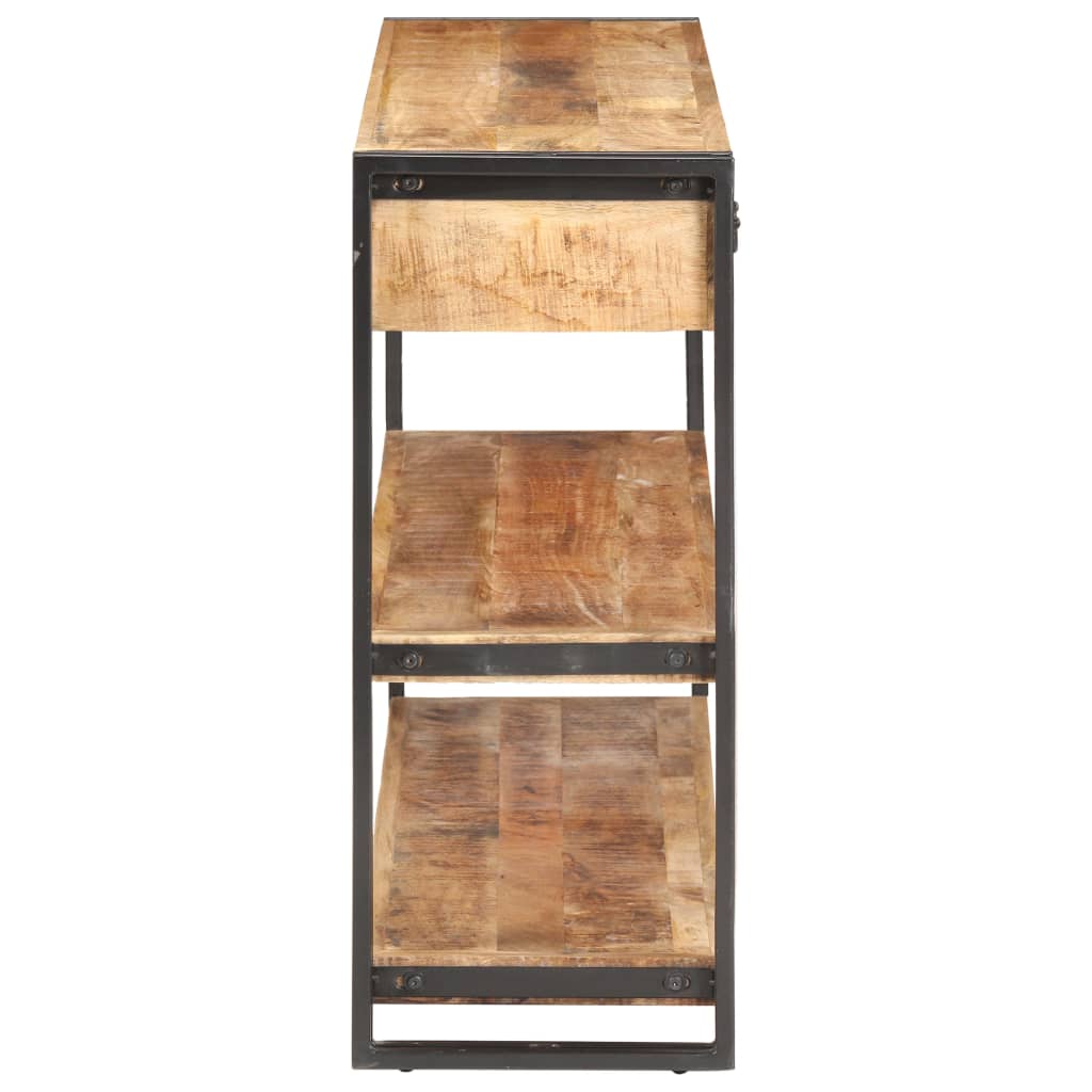 Sideboard 120x30x75 cm Solid Rough Mango Wood