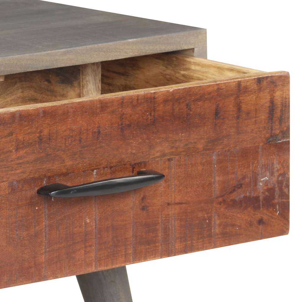 321808 vidaXL Coffee Table Grey 100x60x40 cm Solid Rough Mango Wood