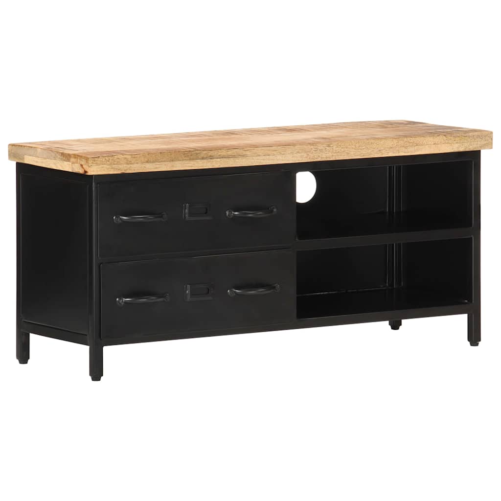 320662 vidaXL TV Cabinet 90x30x41 cm Rough Mango Wood