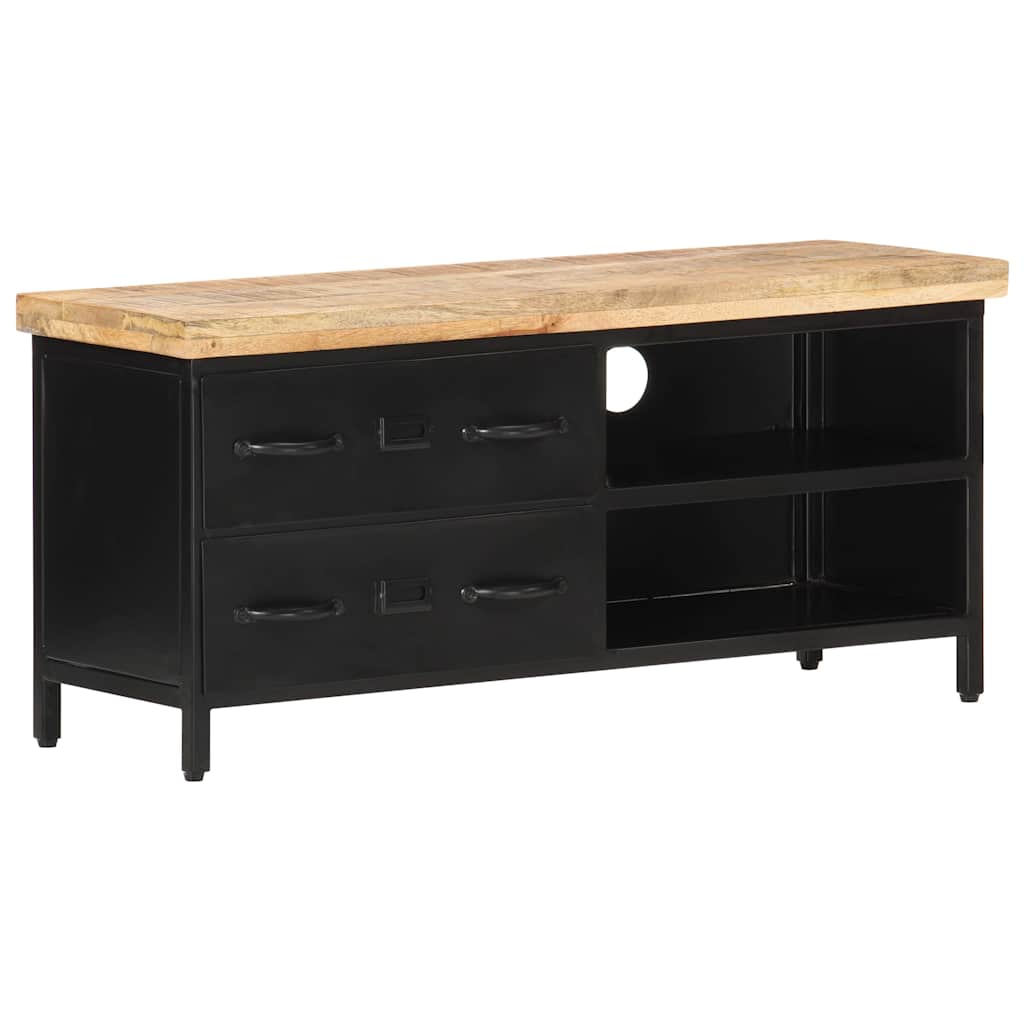 320662 vidaXL TV Cabinet 90x30x41 cm Rough Mango Wood
