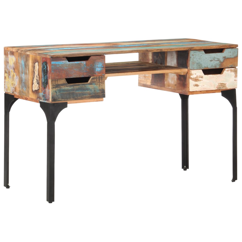 vidaXL Desk 118x48x75 cm Solid Reclaimed Wood