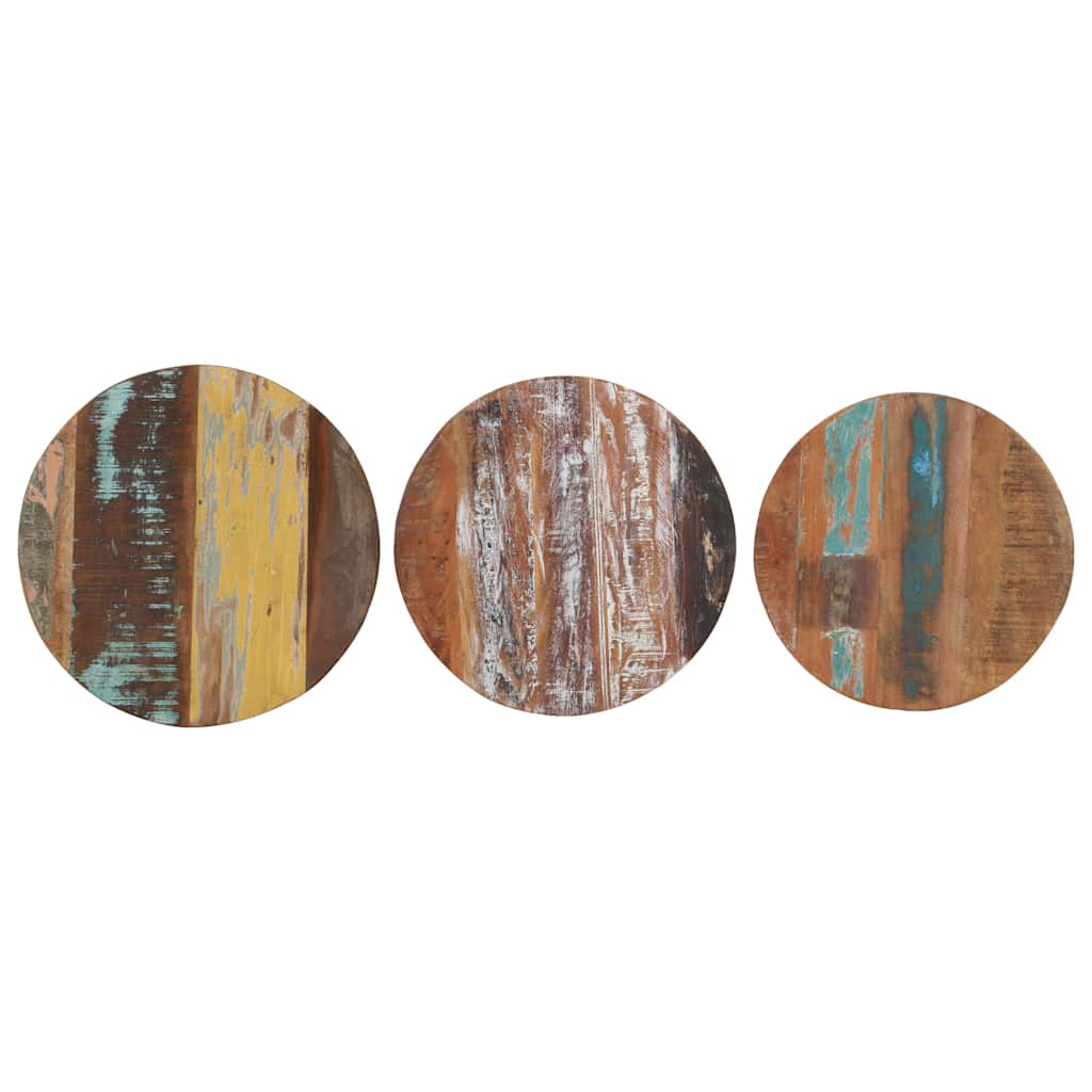 320688 vidaXL Side Tables 3 pcs Solid Reclaimed Wood